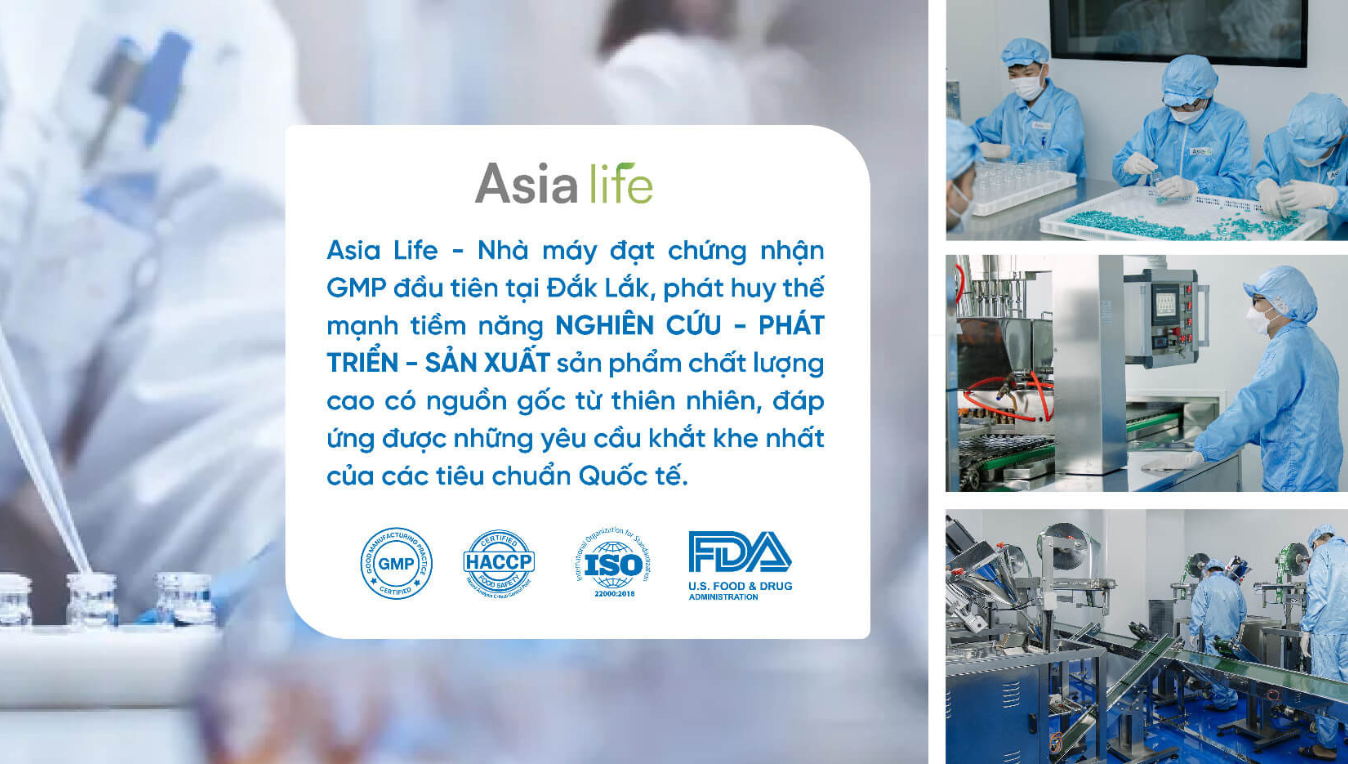 Dịch vụ gia công thực phẩm chức năng tại Asia Life đạt đầy đủ các tiêu chuẩn