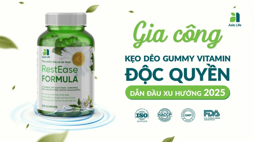 Gia công TPCN kẹo dẻo gummy vitamin năm 2025