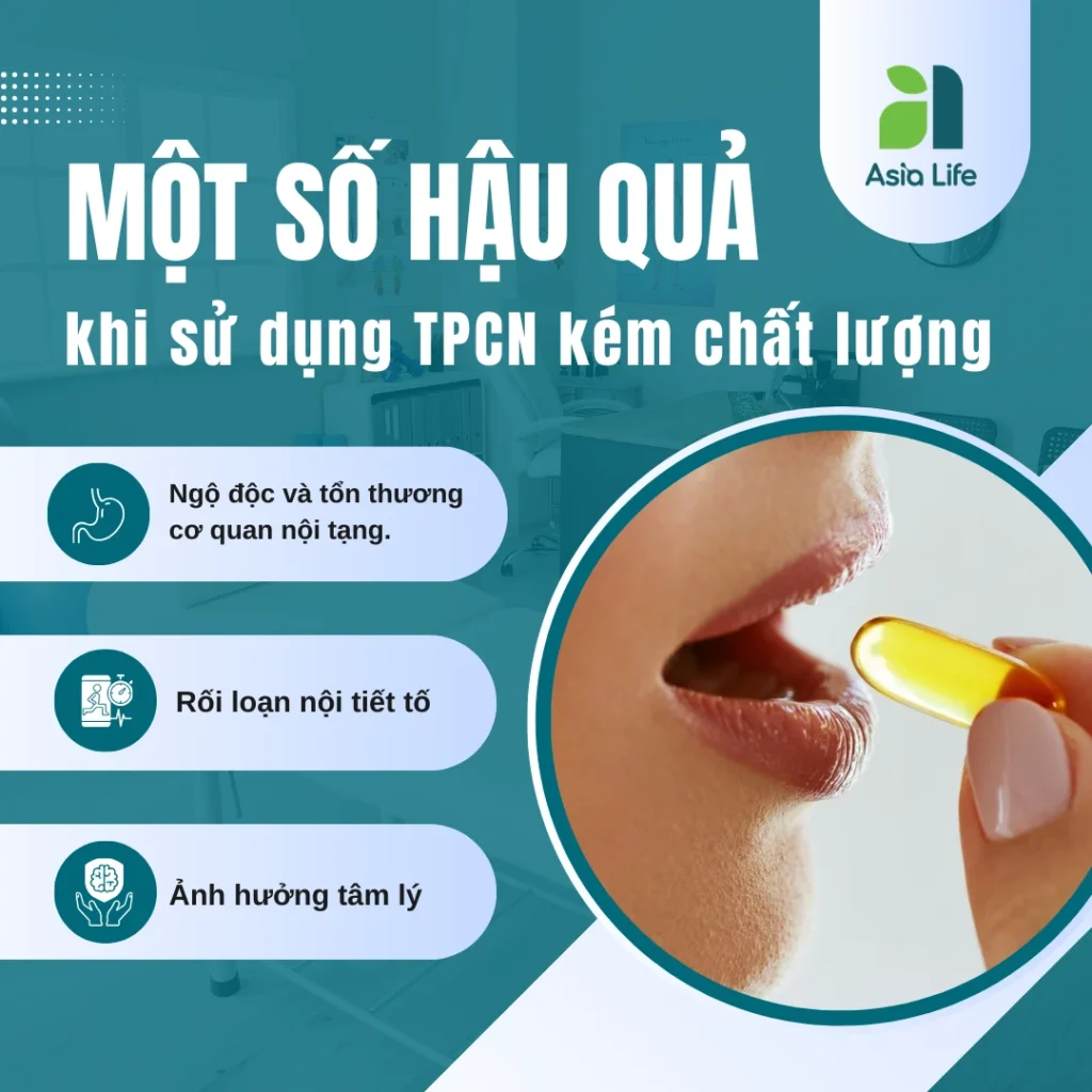 Một số hậu quả khi sử dụng TPCN kém chất lượng